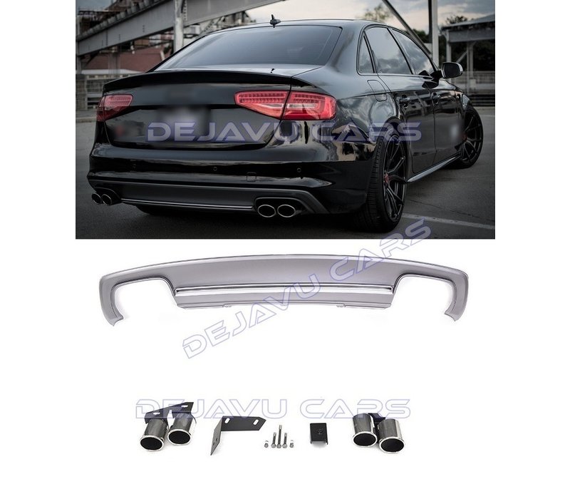 S4 Look Diffusor + Auspuffblenden für Audi A4 B8.5