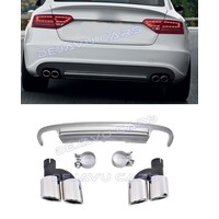 S5 Look Diffuser + Exhaust tail pipes for Audi A5 8T Sportback