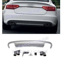 S5 Look Diffuser + Exhaust tail pipes for Audi A5 8T Sportback