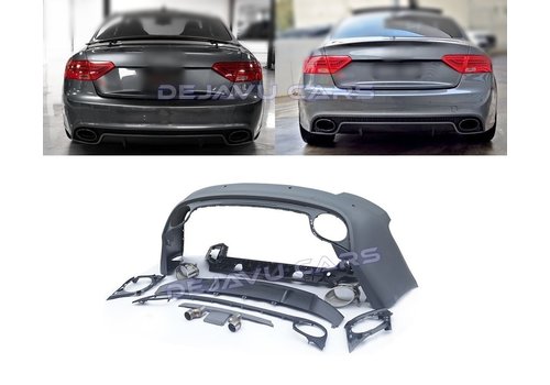 OEM Line ® RS5 Look Achterbumper voor Audi A5 8T Coupe & Cabrio