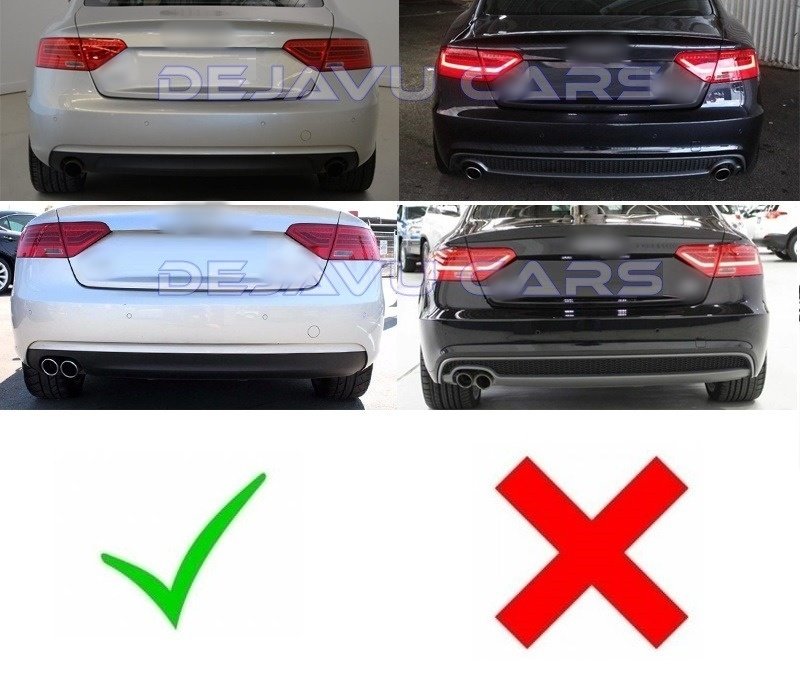 S5 Look Diffuser voor Audi A5 8T Sportback