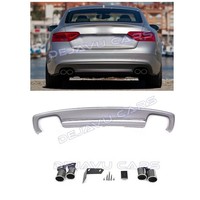 S5 Look Diffuser + Exhaust tail pipes for Audi A5 8T Coupe