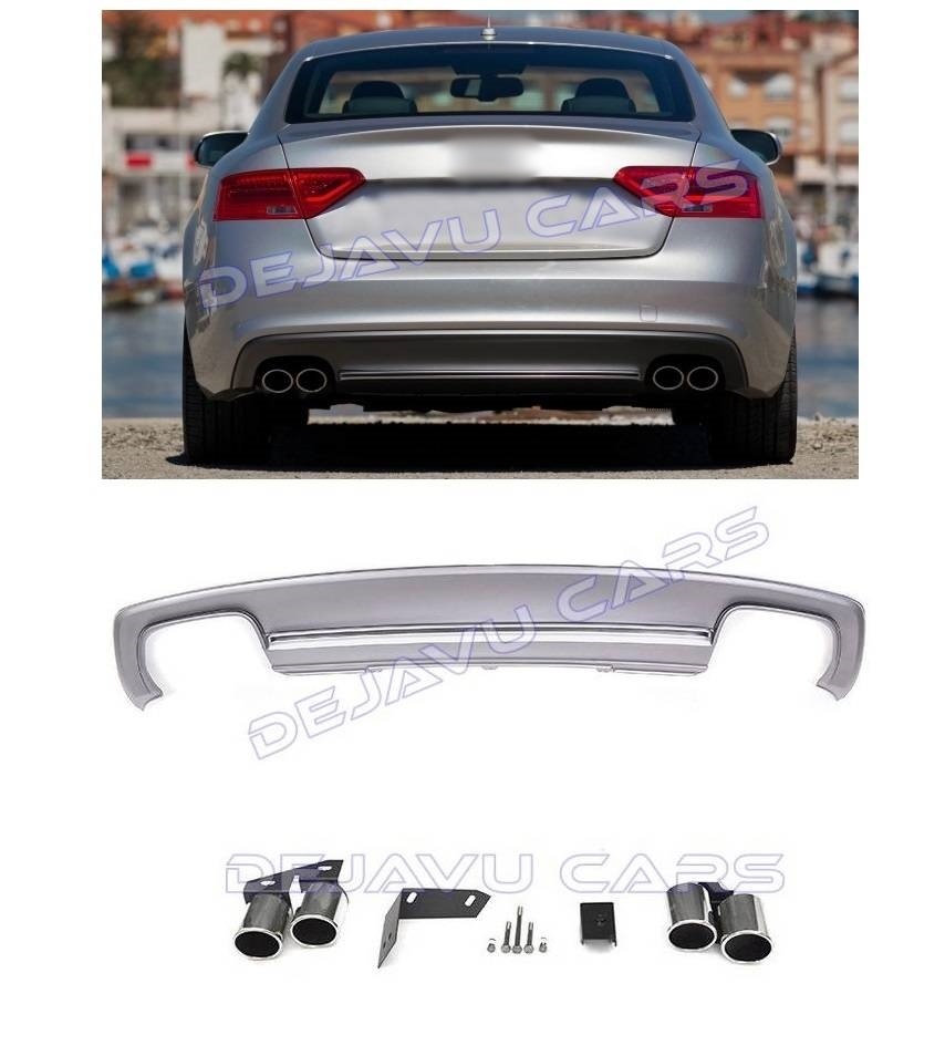 S5 Look Diffuser Exhaust Tail Pipes For Audi A5 8t Coupe Www Dejavucars Eu