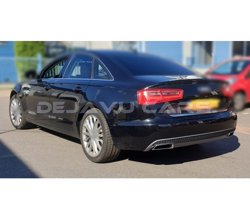 S line Facelift Look Diffusor + Auspuffblenden für Audi A6 C7 4G / S line / S6