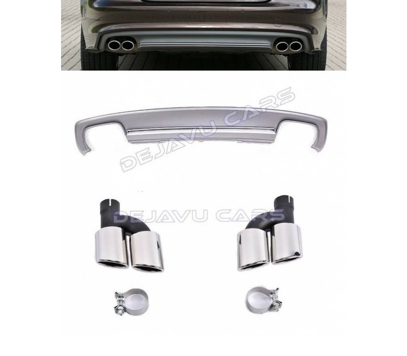 S7 Look Diffuser + Exhaust tail pipes for Audi A7 4G