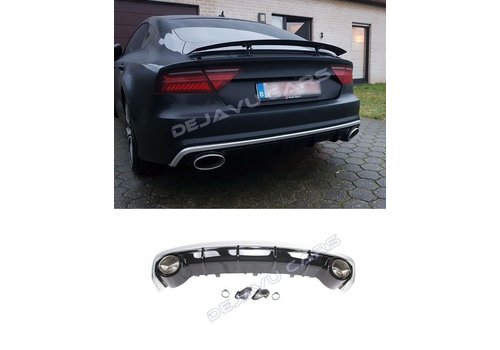 OEM Line ® RS7 Look Diffuser + Exhaust tail pipes for Audi A7 4G