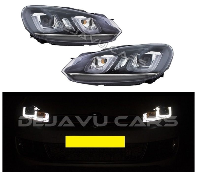Xenon Look U-LED Headlights for Volkswagen Golf 6