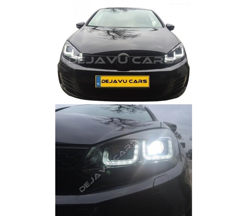 Xenon Look U-LED Headlights for Volkswagen Golf 6