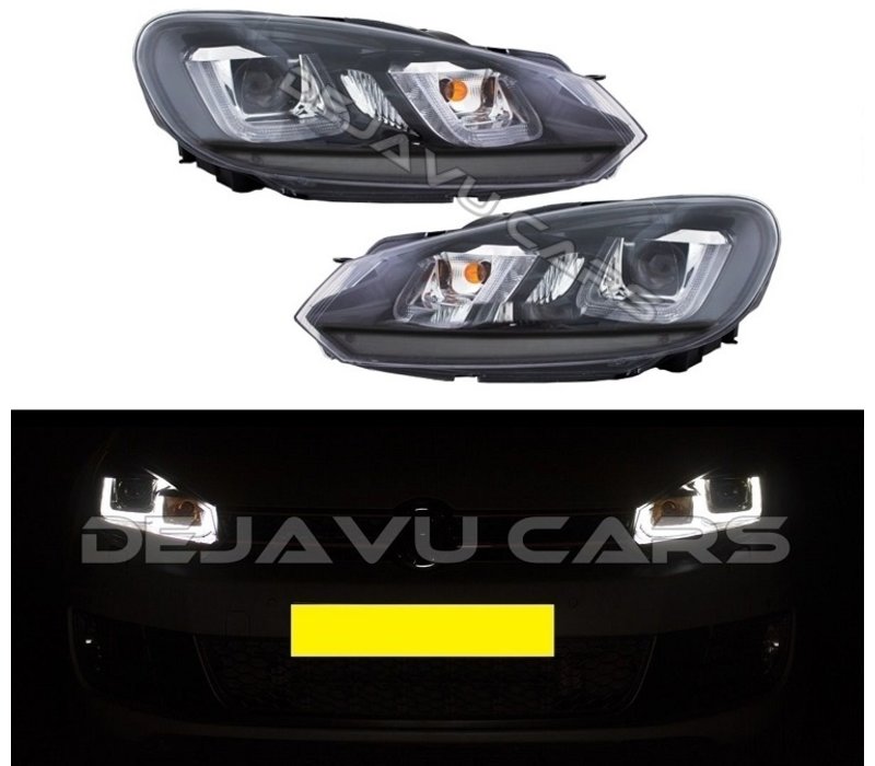 Xenon Look U-LED Headlights for Volkswagen Golf 6