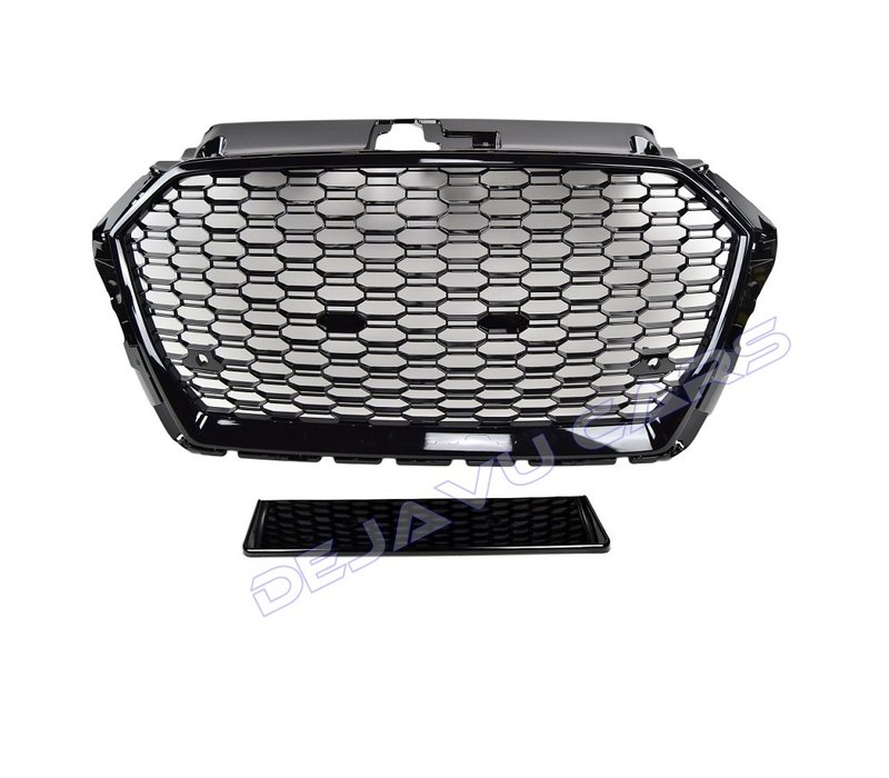 RS3 Look Front Grill  Black Edition for Audi A3 8V