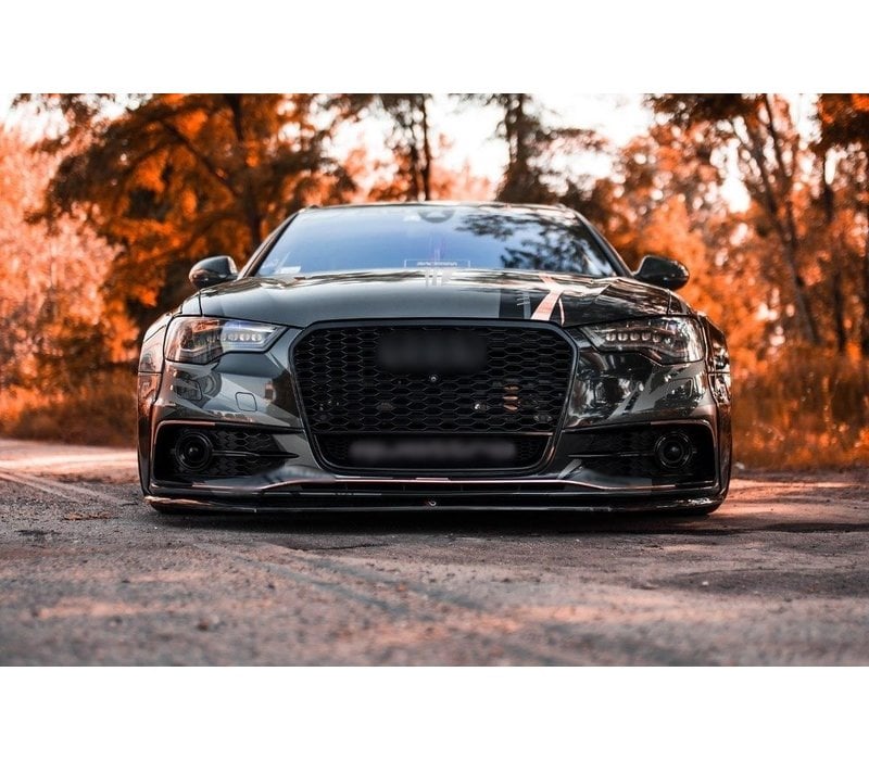 Aggressive front bumper spoiler for Audi A6 C7 S-line & S6