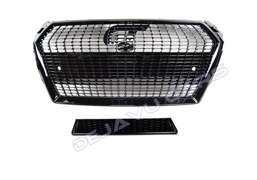 OEM Line ® Black Diamond Look Front Grill for Audi A4 B9 / S line / S4