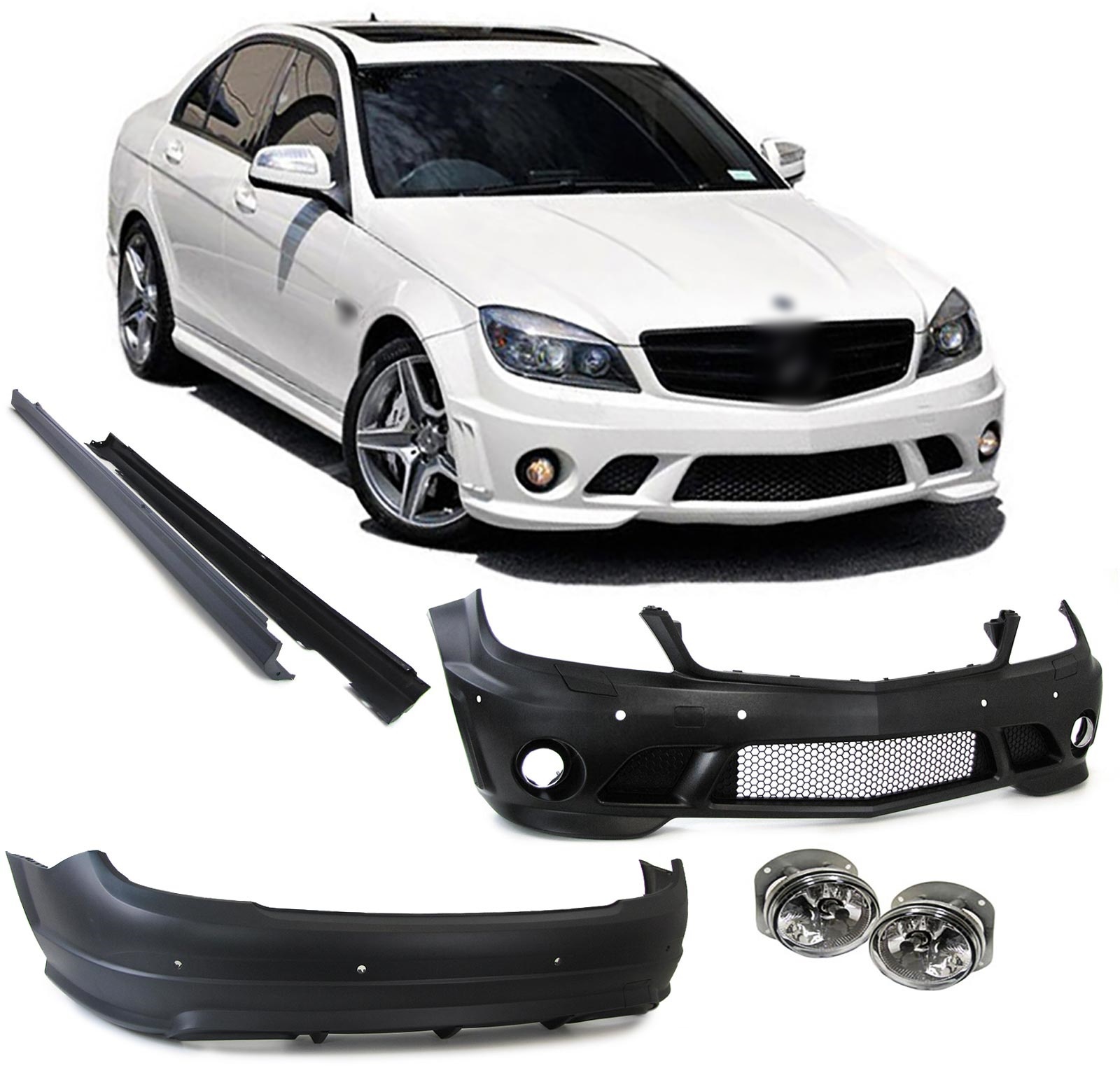 C63 AMG Look Body Kit for Mercedes Benz C-Class W204 