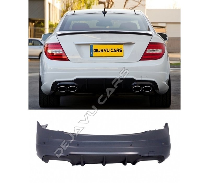 Facelift C63 AMG Look Achterbumper voor Mercedes Benz C-Klasse W204