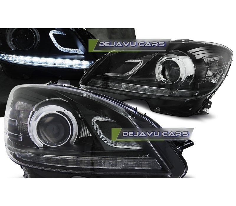 Bi Xenon Look LED Headlights for Mercedes Benz C-Class W204 Facelift 