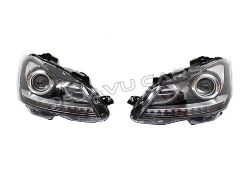 OEM Line ® Facelift LED Bi Xenon Look Headlights for Mercedes Benz C-Class W204