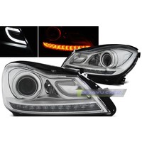 Bi Xenon Look LED Scheinwerfer für Mercedes Benz C-Klasse W204 Facelift