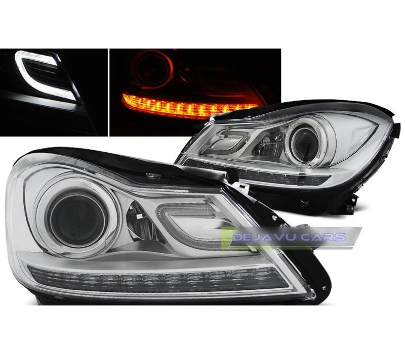 Bi Xenon Look LED Koplampen voor Mercedes Benz C-Klasse W204 Facelift