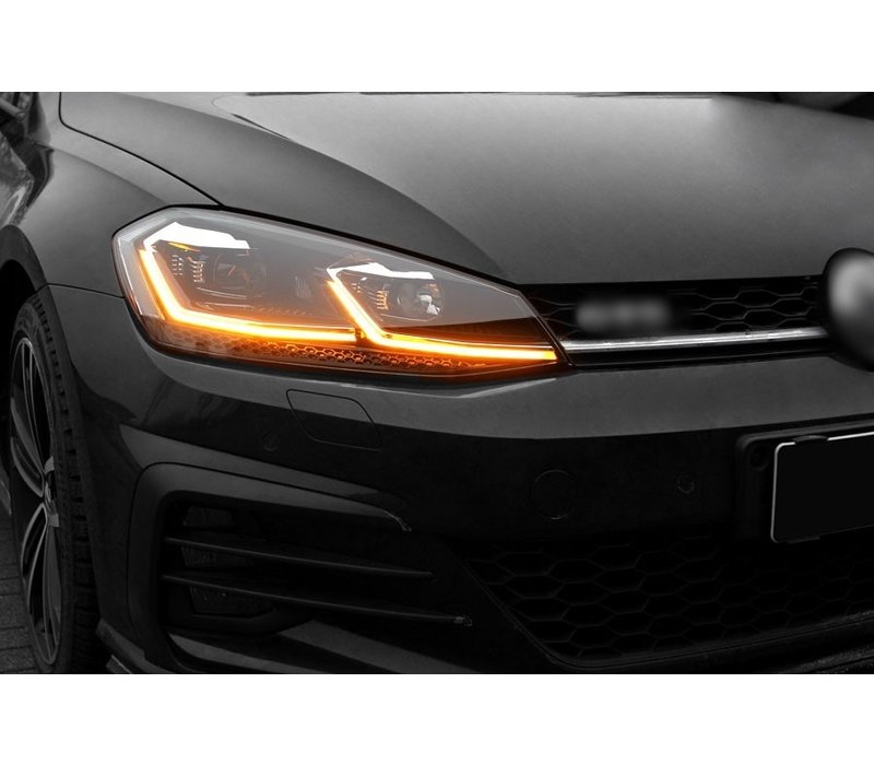 Facelift Look Voll LED Matrix Scheinwerfer mit Start Up Animation für Volkswagen Golf 7.5 Facelift