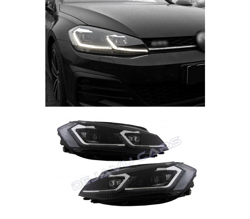 Facelift Look Volledig LED Matrix Koplampen met Start Up Animation voor Volkswagen Golf 7.5 Facelift