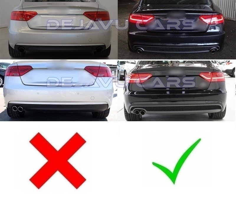 RS5 Look Diffuser voor Audi A5 8T Sportback S line / S5