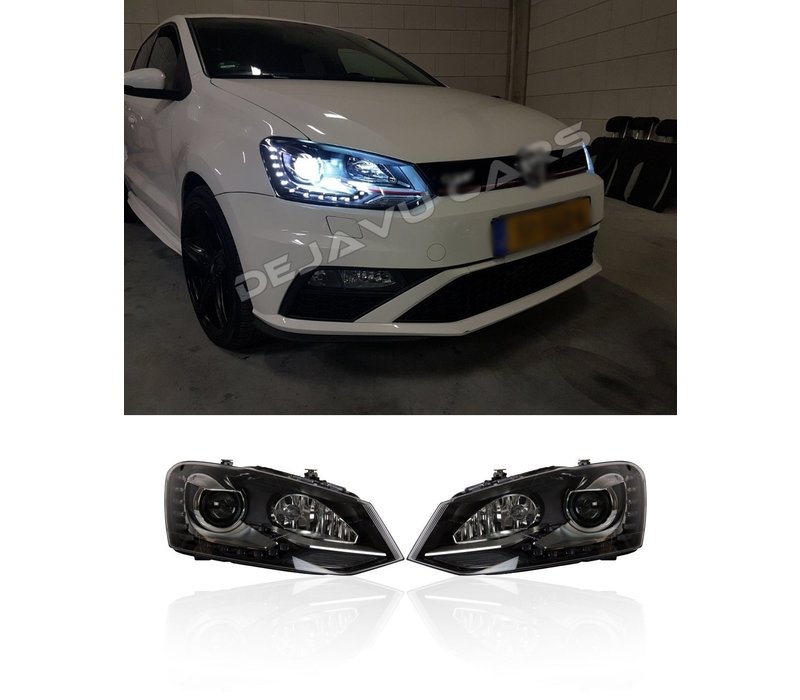 Bi Xenon GTI Look LED Headlights for Volkswagen Polo 6R / 6C WWW