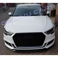 RS3 Look Front Grill  Black Edition for Audi A3 8V