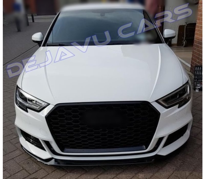 RS3 Look Kühlergrill Black Edition für Audi A3 8V