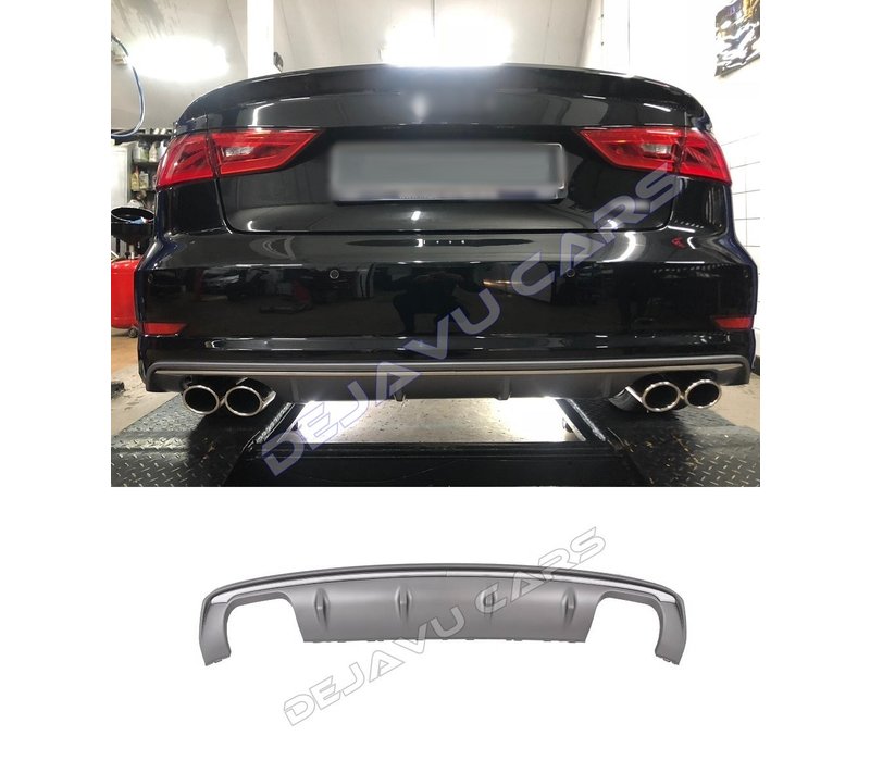 S3 Look Diffuser + Exhaust system for Audi A3 8V S line