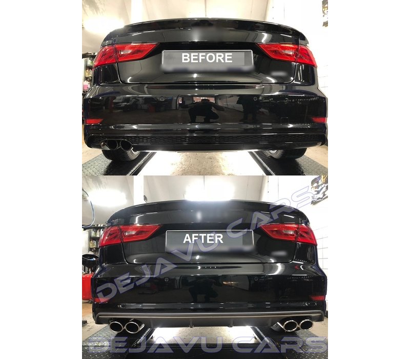 S3 Look Diffuser + Exhaust system for Audi A3 8V S line