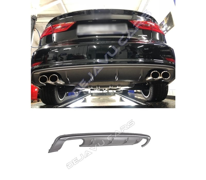 S3 Look Diffuser + Exhaust system for Audi A3 8V S line