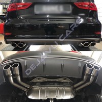 S3 Look Diffuser + Exhaust system for Audi A3 8V S line