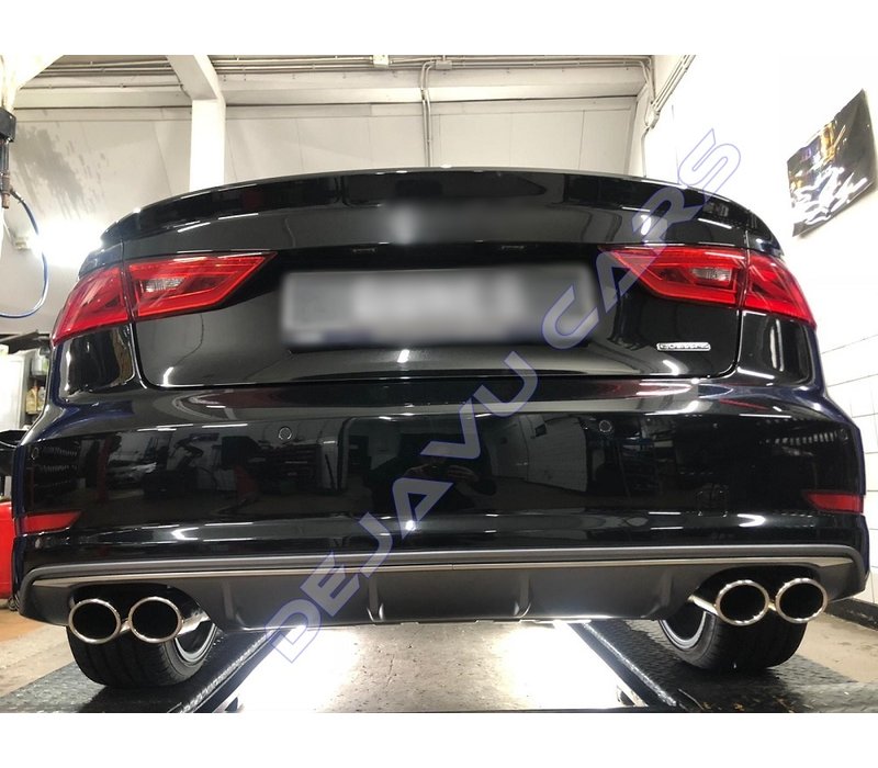 S3 Look Diffuser + Exhaust system for Audi A3 8V S line