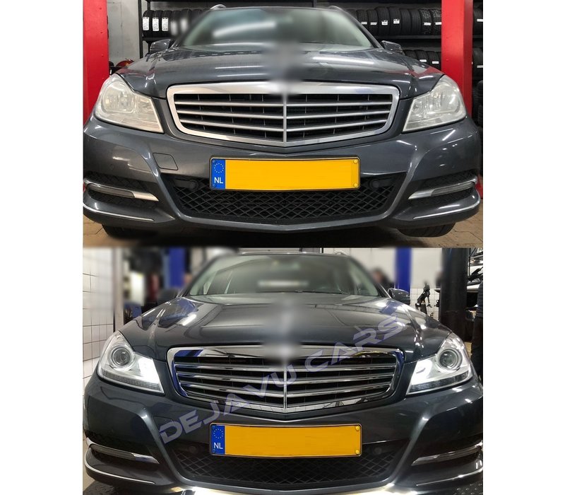 Bi Xenon Look LED Headlights for Mercedes Benz C-Class W204 Facelift