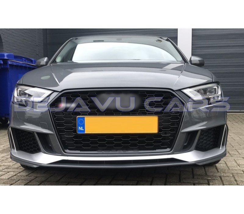 RS3 Look Kühlergrill Black Edition für Audi A3 8V