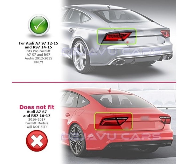 Facelift Look Dynamic LED Tail Lights for Audi A7 4G