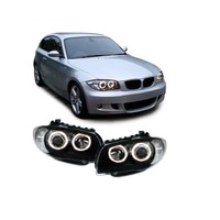 Xenon look Scheinwerfer mit Angel Eyes für BMW 1 Serie E81 E82 E87 E88