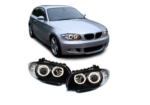 DEPO Xenon look Scheinwerfer mit Angel Eyes für BMW 1 Serie E81 E82 E87 E88
