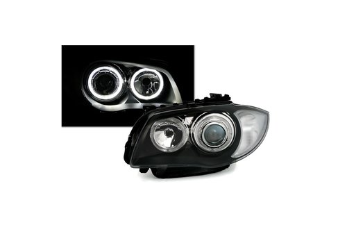 DEPO Xenon look Headlights with LED Angel Eyes for BMW 1 Series E81 E82 E87 E88