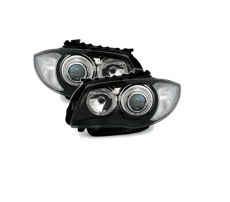 Xenon look Headlights with LED Angel Eyes for BMW 1 Series E81 E82 E87 E88