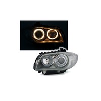 Xenon look Koplampen met Angel Eyes voor BMW 1 Serie E81 E82 E87 E88