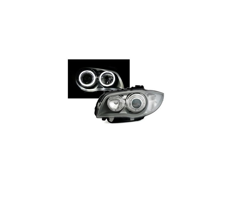 Xenon look Headlights with LED Angel Eyes for BMW 1 Series E81 E82 E87 E88