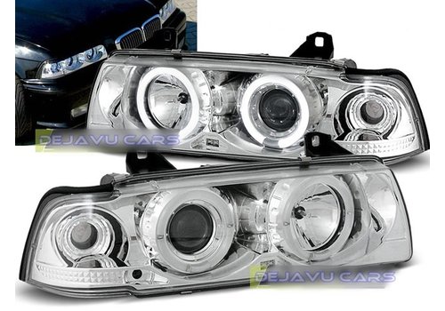 OEM Line ® Xenon look Headlights with Angel Eyes for BMW 3 Series E36