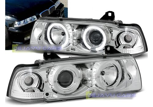 OEM Line ® Xenon look Scheinwerfer mit Angel Eyes für BMW 3 Serie E36
