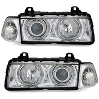 Xenon look Headlights with Angel Eyes for BMW 3 Series E36