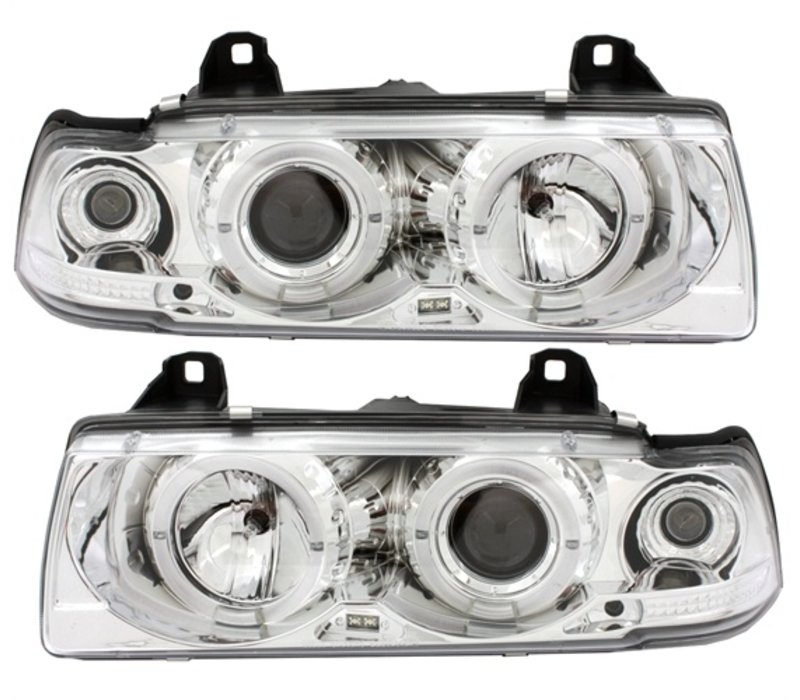 Xenon look Headlights with Angel Eyes for BMW 3 Series E36