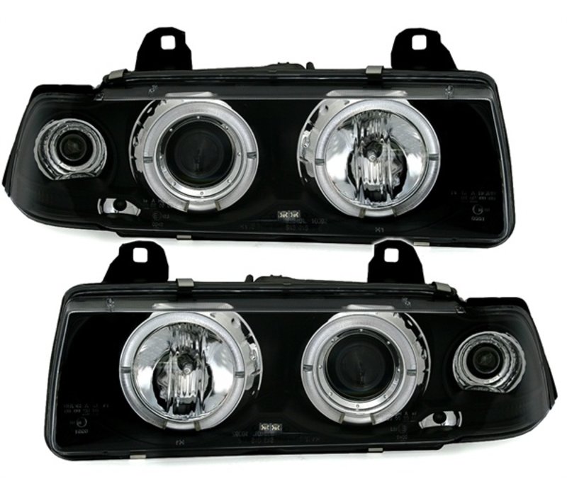 Xenon look Headlights with Angel Eyes for BMW 3 Series E36