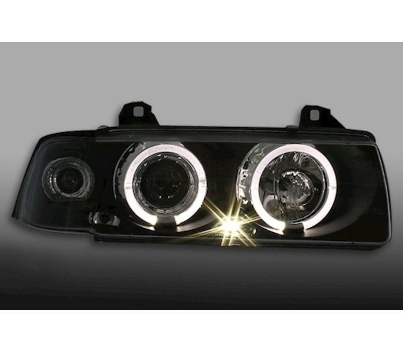 Xenon look Headlights with Angel Eyes for BMW 3 Series E36