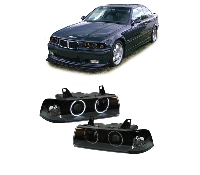 Xenon look Scheinwerfer mit CCFL Angel Eyes für BMW 3 Serie E36