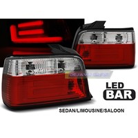 Red/White LED BAR Tail Lights for BMW 3 Series E36